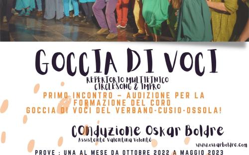 Audizioni Coro Goccia di Voci